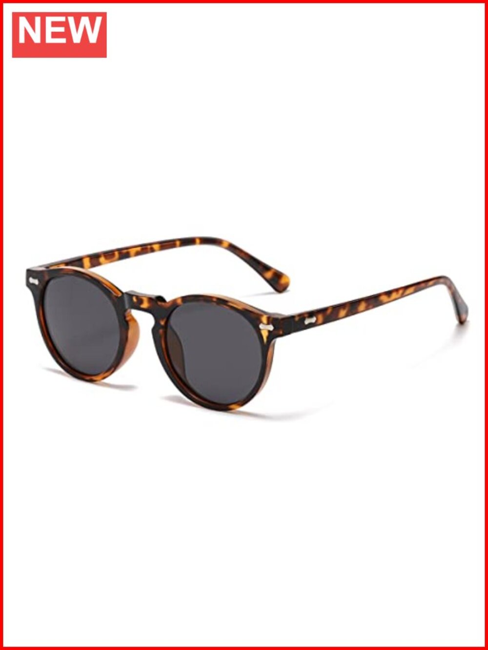 Polarized Round Sunglasses UV400 Protection Unisex Retro Full Frame